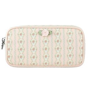 NWT Stoney Clover Small Pouch in Curtain Call (floral and canvas) with rose